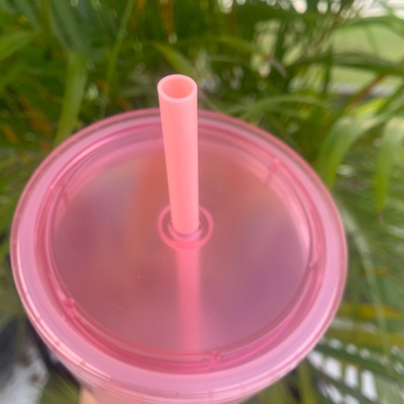 Starbucks Pink Lace Soft Touch Cup Iridescent Cold Tumbler 24oz Exclusive 2022 - Picture 7 of 17